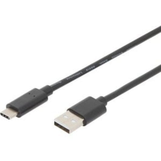 Cable Digitus USB-A USB-C 3 m USB 2.0 Noir