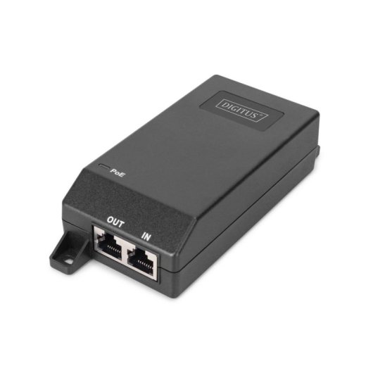 PoE+ Injector Digitus Gigabit Ethernet 30W IEEE 802.3at Schwarz