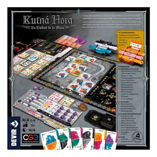 Jogo de tabuleiro Devir Kutna Hora Estratégia 2-4 jogadores 90 min