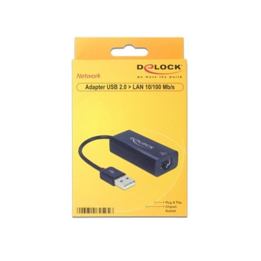 Tarjeta de Red Delock 62595 USB Ethernet 100 Mbit/s Plug and Play