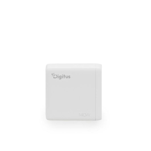 Carregador Digitus GaN 140W 3x USB-C 1x USB-A Suporte Pratico
