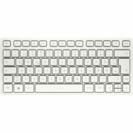 Tastatur Cherry KW 7100 Mini BT kompakt kabellos Bluetooth Scherenschalter weiss