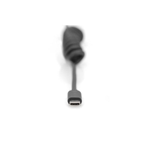 Câble USB Digitus USB-C à USB-C 1 m 60W PD Spirale Noir