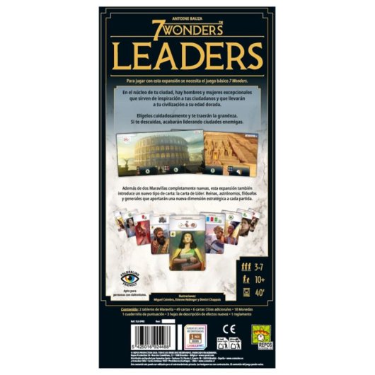 Erweiterung Asmodee 7 Wonders Leaders Strategie 3-7 Spieler 40 min
