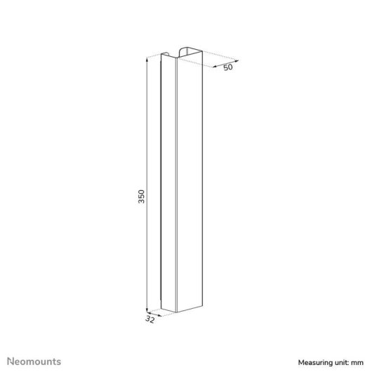 Canaleta Neomounts ADS06-123WH Branca Magnética Universal Aço