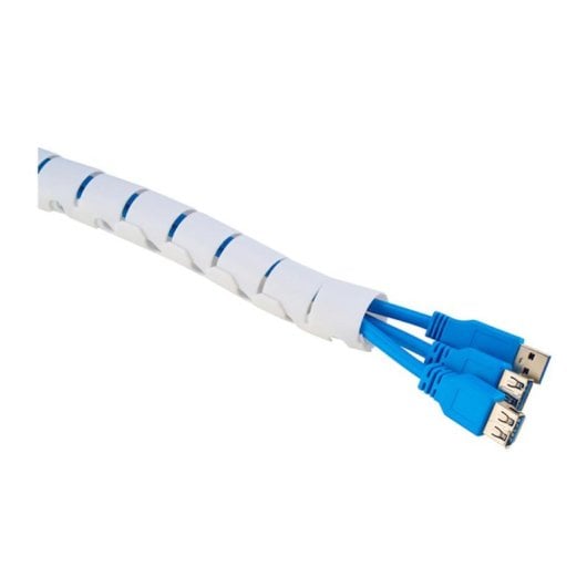 Organizador de cables Neomounts ADS06-142WH para 1-5 cables, blanco, 2000 mm