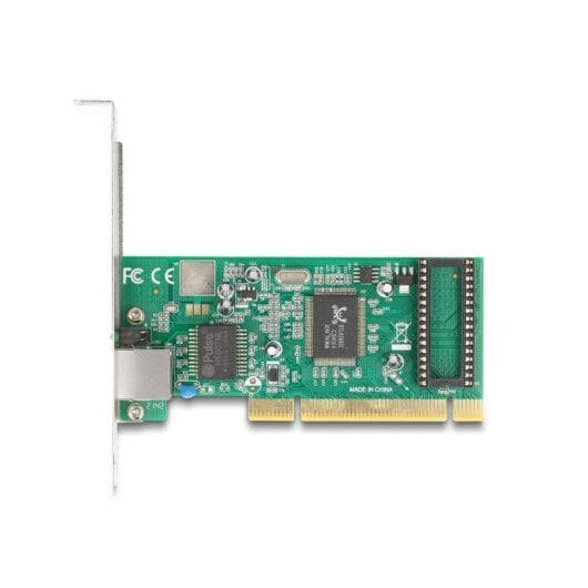 Tarjeta de Red Delock PCI 1 x RJ45 Gigabit LAN 1000 Mbps Full-height Low-profile