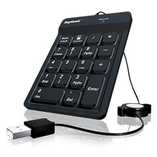 Teclado KeySonic ACK-118BK USB Compacto 18 Teclas Calculadora Integrada