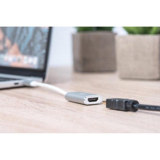 Adaptador Digitus USB-C 3.2 Gen 1 HDMI 4K 0,2 m Alumínio
