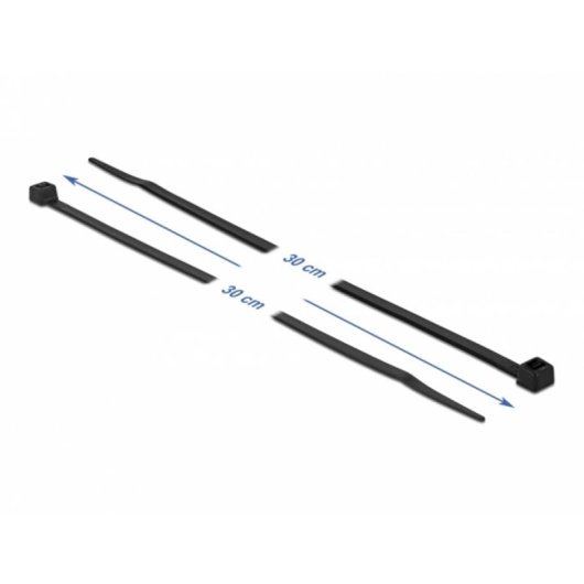 Brida para cables Delock LA 300 alta resistencia negra 100 piezas