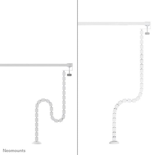 Organisateur de câbles Neomounts ADS06-131WH blanc acier montage à pince