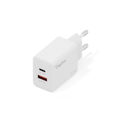 Cargador Digitus USB 20W, 1x USB-C, 1x USB-A