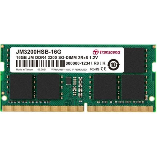 Arbeitsspeicher RAM Transcend JetRam JM3200HSB-16G 16GB DDR4 3200MHz CL22 SO-DIMM