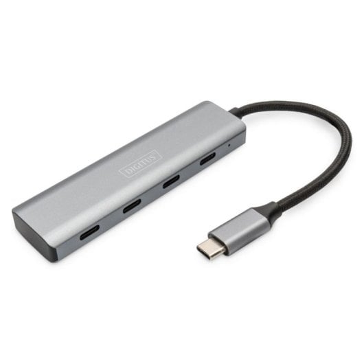 Hub Digitus 4 Ports USB-C 5 Gbps Aluminium kompaktes Design