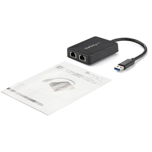 Tarjeta de Red StarTech.com USB32000SPT USB 3.2 Gen 1 5 Gbps 2 Porte Gigabit Ethernet USB Pass-Through