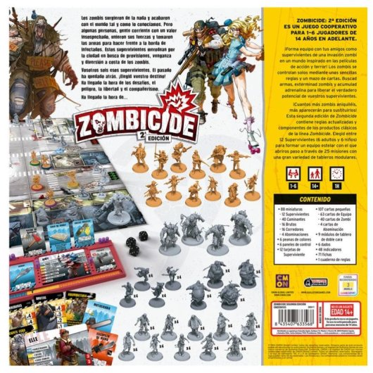 Jogo de tabuleiro Asmodee Zombicide 2nd Edition 1-6 jogadores +14 anos