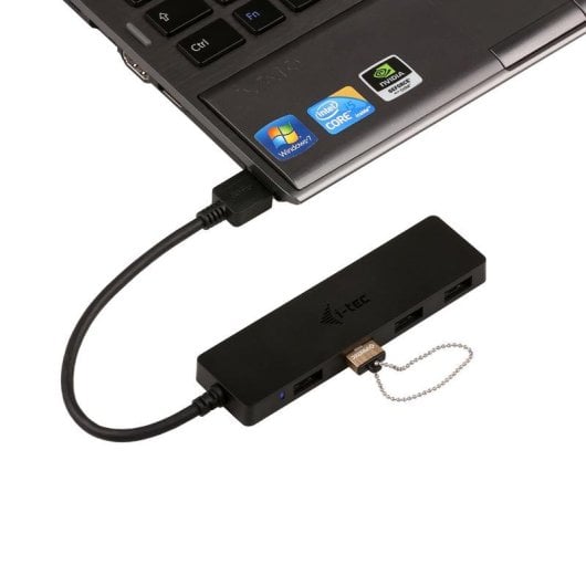 Hub I-Tec 4 puertos 5 Gbps USB 3.2 Gen 1 Advance Slim Passive Negro