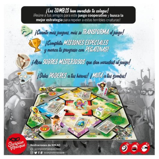 Jeu de société Asmodee Zombie Kidz Evolution coopératif 2-4 joueurs