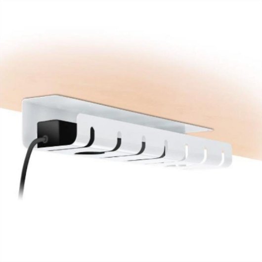 Bandeja de cables ROLINE 17.03.1304 para escritorio, metal blanco