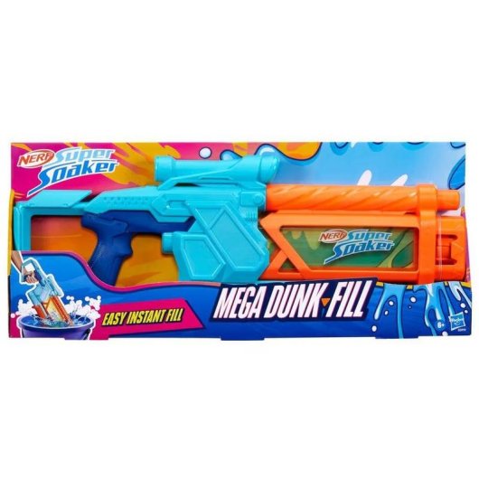 Pistolet à eau Hasbro Nerf Super Soaker Mega Dunk-Fill 1005ml Bleu Orange