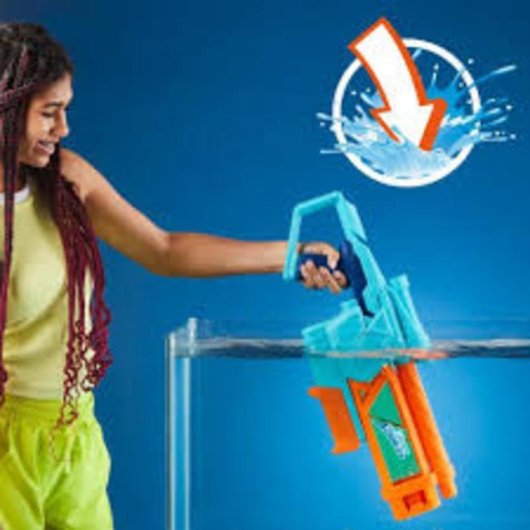 Pistolet à eau Hasbro Nerf Super Soaker Mega Dunk-Fill 1005ml Bleu Orange