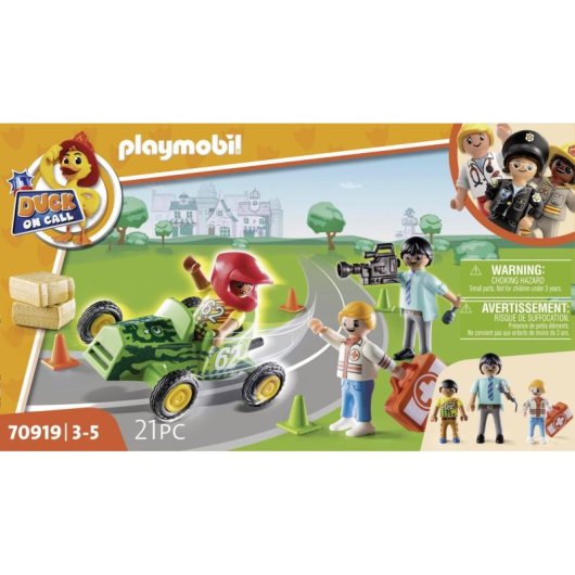 Set de jeu Playmobil Duck On Call 70919 Multicolore avec 3 figurines