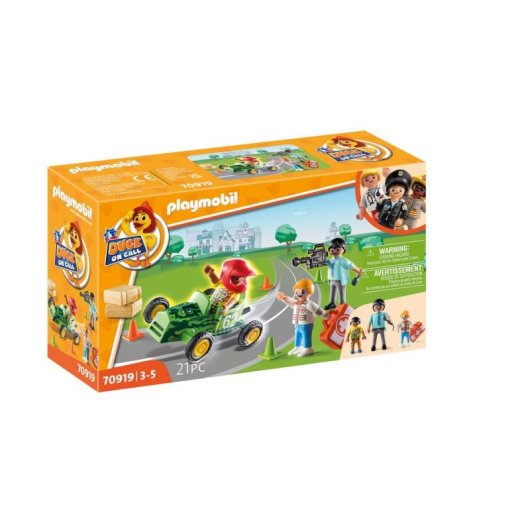 Set de jeu Playmobil Duck On Call 70919 Multicolore avec 3 figurines