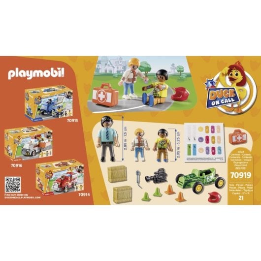 Set de jeu Playmobil Duck On Call 70919 Multicolore avec 3 figurines