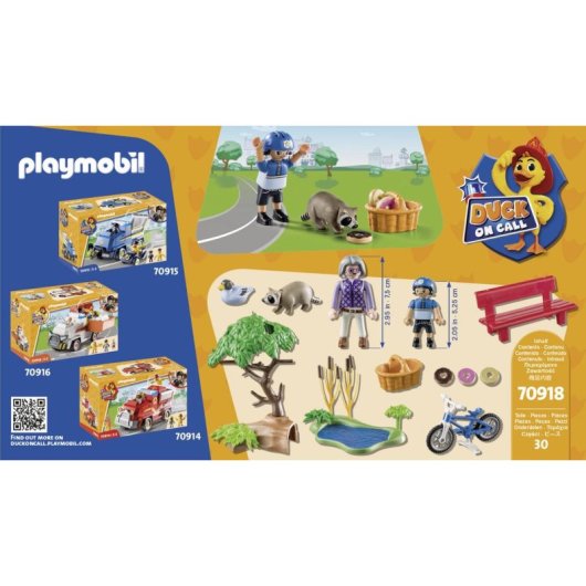 Set de jouet Playmobil Duck On Call 70918 Police Multicolore