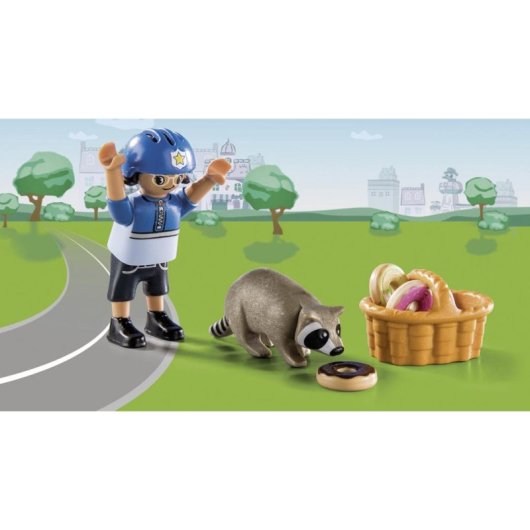 Set de jouet Playmobil Duck On Call 70918 Police Multicolore