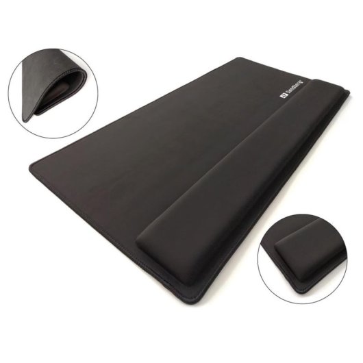 Alfombrilla Sandberg Desk Pad Pro XXL con soporte para muñecas