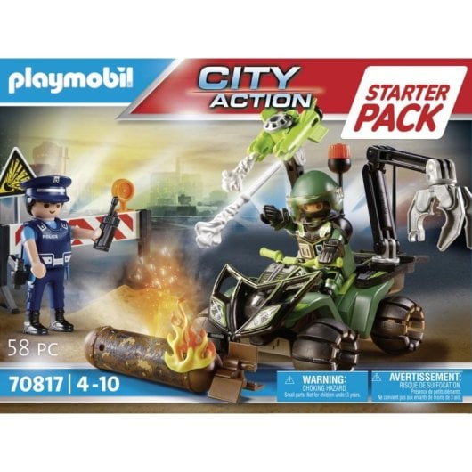 Set giocattolo Playmobil City Action 70817 Polizia Multicolore con veicolo
