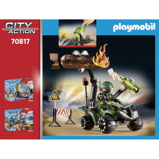 Set giocattolo Playmobil City Action 70817 Polizia Multicolore con veicolo