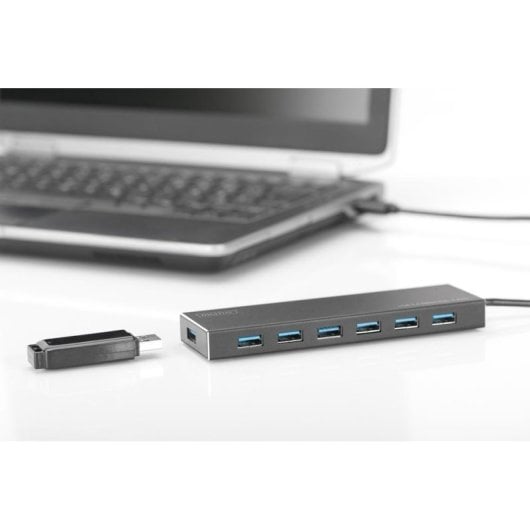 Hub Digitus 7 Ports 5 Gbps USB 3.2 Gen 1 Aluminium USB-Stromversorgung