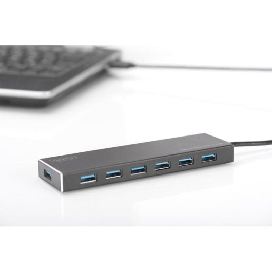 Hub Digitus 7 Ports 5 Gbps USB 3.2 Gen 1 Aluminium USB-Stromversorgung