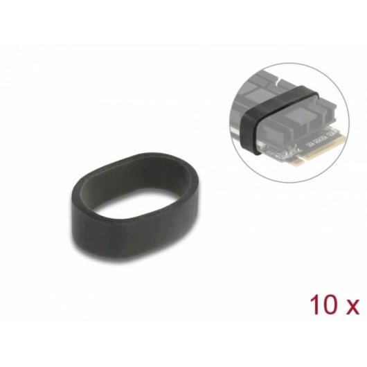 Anello Delock per SSD M.2 nero TPU 5 mm confezione 10