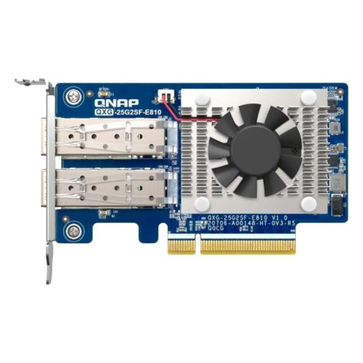 Tarjeta de Red QNAP QXG-25G2SF-E810 PCI Express 25 Gbit/s Fibra SFP28 Low Profile