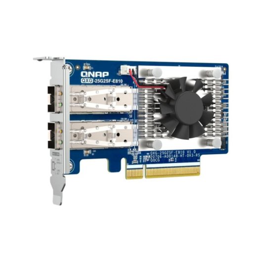 Tarjeta de Red QNAP QXG-25G2SF-E810 PCI Express 25 Gbit/s Fibra SFP28 Low Profile