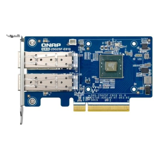 Tarjeta de Red QNAP QXG-25G2SF-E810 PCI Express 25 Gbit/s Fibra SFP28 Low Profile
