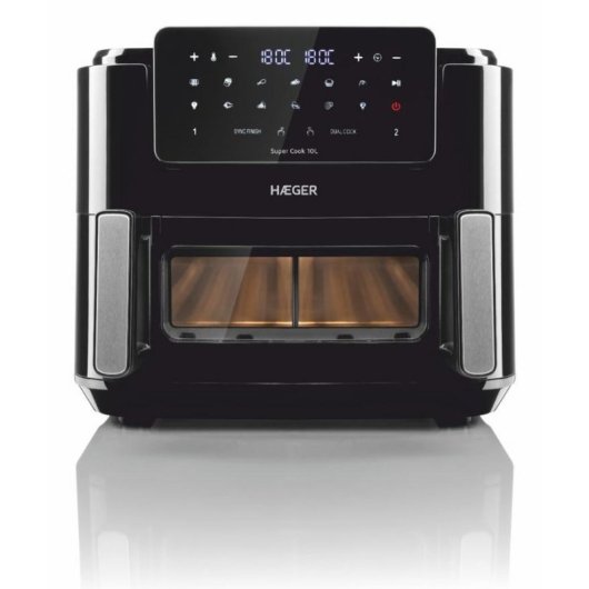 Friggitrice ad Aria Haeger AF-D10.010A 10L 2600W Doppia con Timer LED