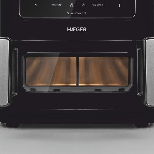 Airfryer Haeger AF-D10.010A 10L 2600W Dubbel LED-Timer