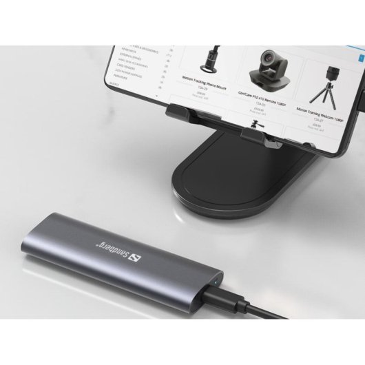 Caja PC Sandberg 136-39 M.2 Alumínio Preto USB-C USB 3.2 Gen 2