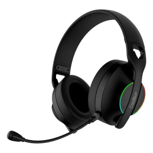 Auriculares Coolbox WB01 inalámbricos Bluetooth 5.4 Gaming con micrófono y RGB negro