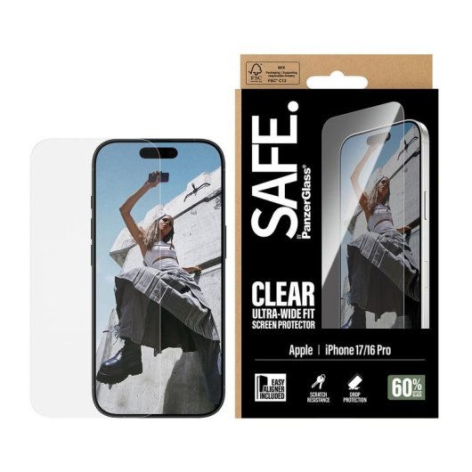 Displayschutz PanzerGlass iPhone 17 iPhone 16 Pro Ultra Wide Fit EasyAligner