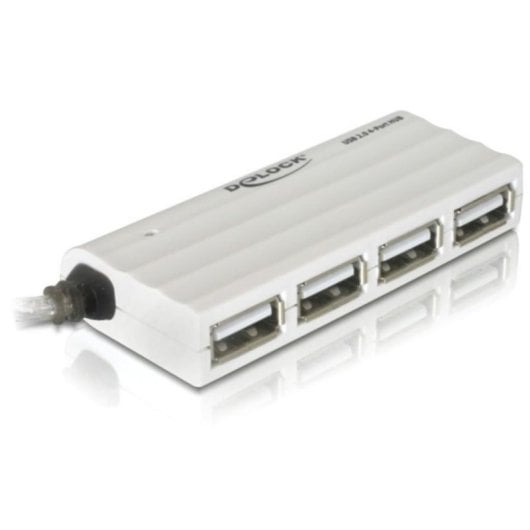 Hub Delock 4 Ports 480 Mbit/s USB 2.0 extern weiß