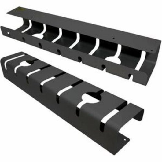 Bandeja Roline 17.03.1303 Metal Preto para Cabos Escritório 530x110x80mm