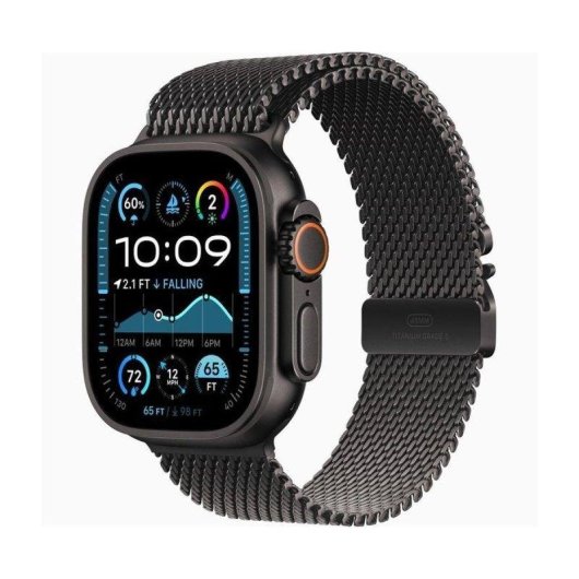 Apple Watch Ultra 2 GPS 49mm Retina OLED Titanio Negro Grande Resistencia Agua WR100 Pulsómetro