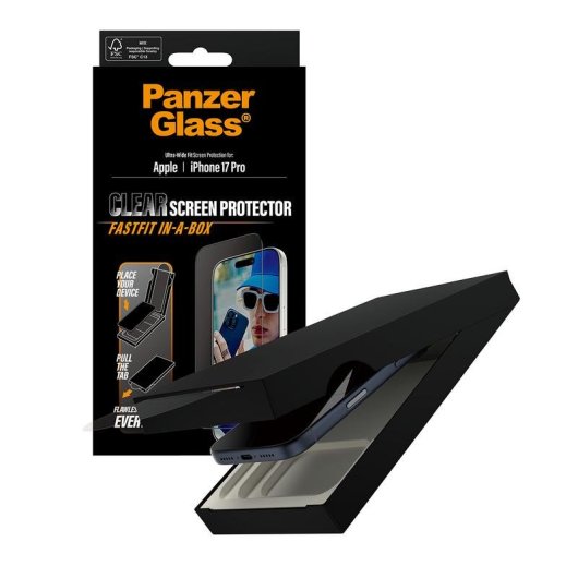 Displayschutz PanzerGlass iPhone 17 Pro Ultra-Wide Fit FASTFIT