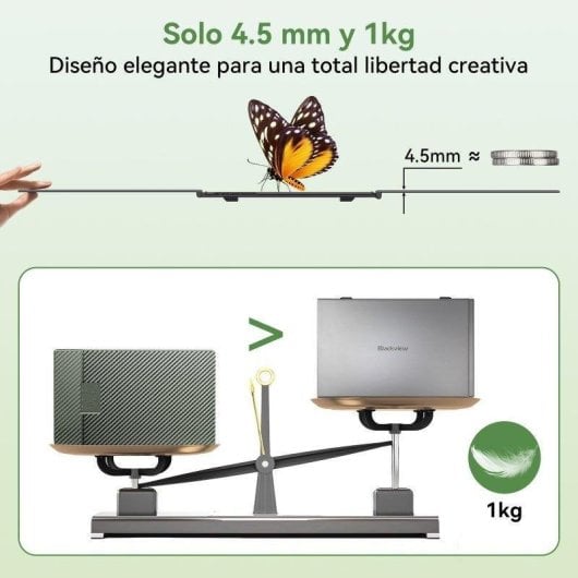 Monitor Blackview DCM8 Pro 15,3" IPS FullHD 60Hz Ultraligero Altavoz Integrado USB-C Protección ocular