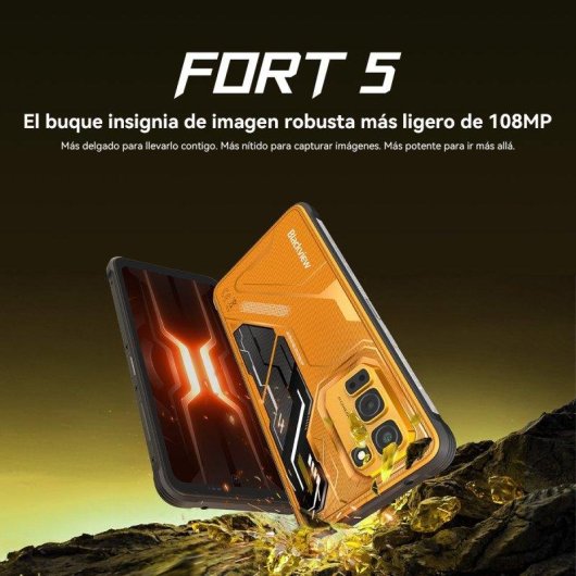 Blackview Fort 5 4G 12GB 256GB 6,78" Laranja Bluetooth 5.2